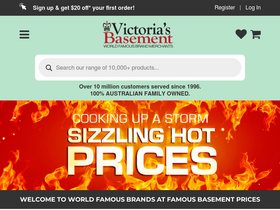 'victoriasbasement.com.au' screenshot