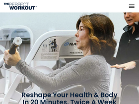 'theperfectworkout.com' screenshot