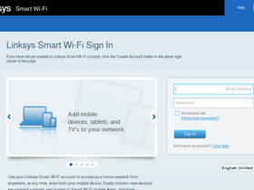 'linksysremotemanagement.com' screenshot
