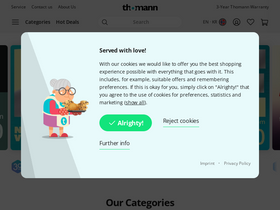 'thomannmusic.no' screenshot