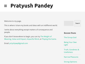 'pratyushpandey.com' screenshot