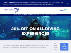 'thedubaiaquarium.com' screenshot