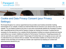 'paragard.com' screenshot