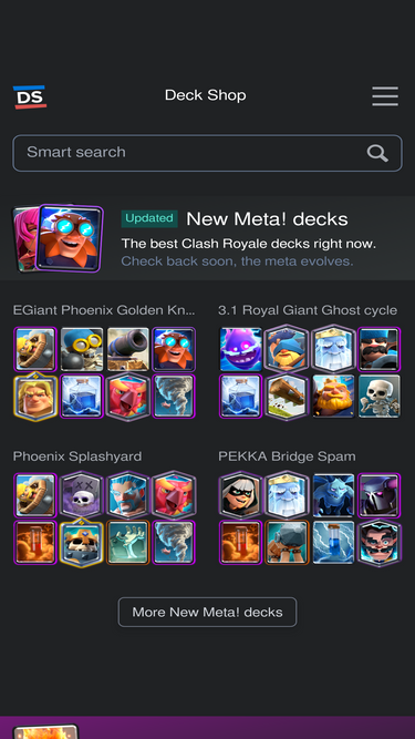 Deck Shop for Clash Royale