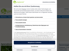'proplanta.de' screenshot