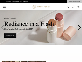'emcosmetics.com' screenshot