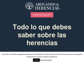 'abogadosyherencias.com' screenshot