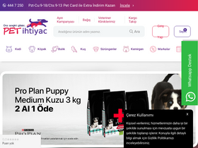 'petihtiyac.com' screenshot