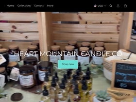 heartmountaincandlecompany.com homepage screenshot
