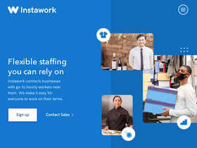'instawork.com' screenshot
