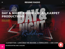 'regimeradio.com' screenshot