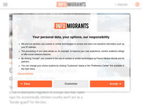 'infomigrants.net' screenshot