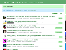 'lowendtalk.com' screenshot