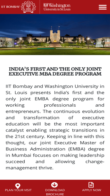 Join India's first Joint EMBA Degree offered by IIT Bombay and