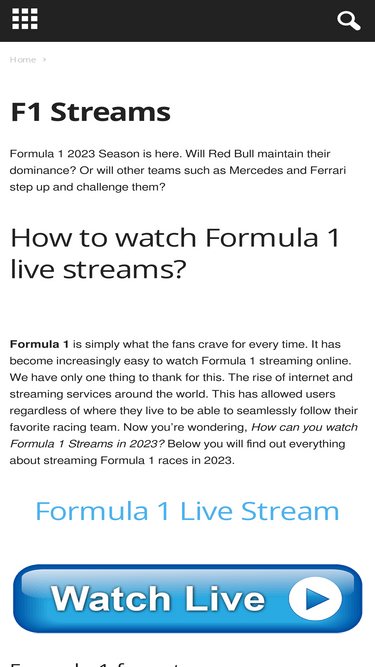 F1 live stream online cricfree