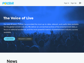 'pollstar.com' screenshot