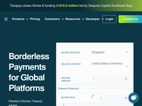 'tazapay.com' screenshot