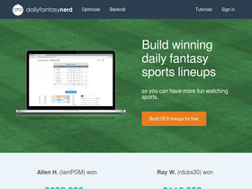 'dailyfantasynerd.com' screenshot