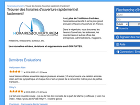 'horairesdouverture24.fr' screenshot