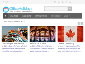 'officeholidays.com' screenshot