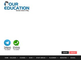 'oureducation.in' screenshot