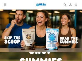 Ursasupplements homepage screenshot