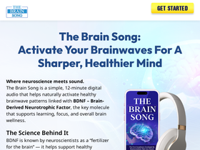 Brainsongoriginal homepage screenshot