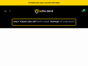 AlphaGear homepage screenshot