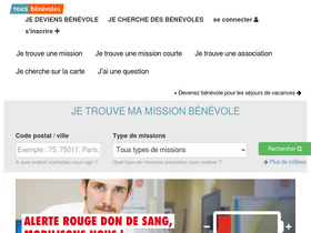 'tousbenevoles.org' screenshot