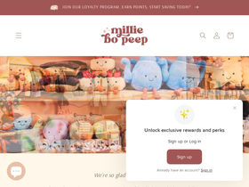 milliebopeep.com homepage screenshot
