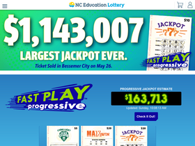 'nclottery.com' screenshot