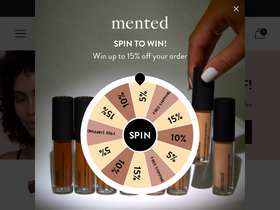 'mentedcosmetics.com' screenshot