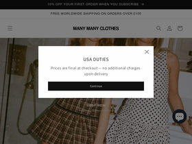 Manymanyclothes website screenshot