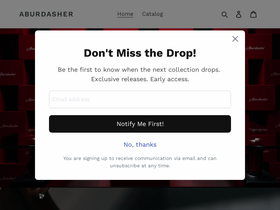 aburdasher.com homepage screenshot