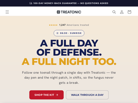 treatonic.com homepage screenshot