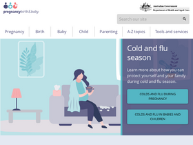 'pregnancybirthbaby.org.au' screenshot