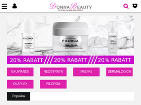 'donnabeauty.se' screenshot