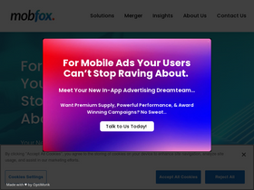 'mobfox.com' screenshot