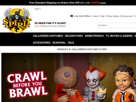 'spirithalloween.com' screenshot