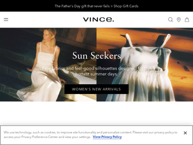 'vince.com' screenshot