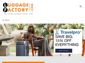 'luggagefactory.com' screenshot