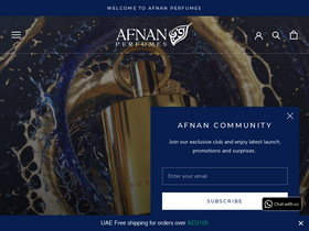 'afnan.com' screenshot