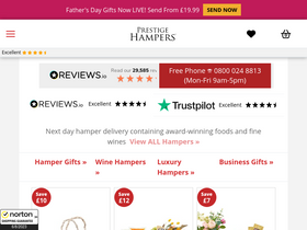 'prestigehampers.co.uk' screenshot