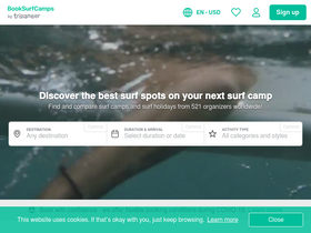 'booksurfcamps.com' screenshot