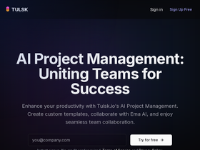 Tulsk.io - Revolutionize teamwork with AI-driven project management and seamless collaboration.