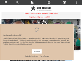 'alfatactical.cz' screenshot
