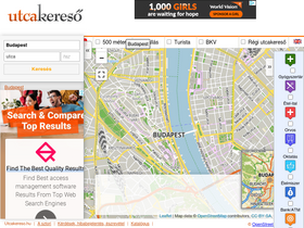 'utcakereso.hu' screenshot