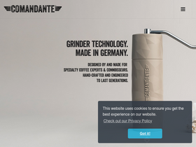 'comandantegrinder.com' screenshot