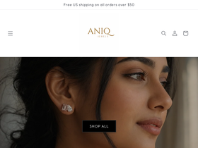 aniqjewels.com homepage screenshot