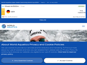 'worldaquatics.com' screenshot